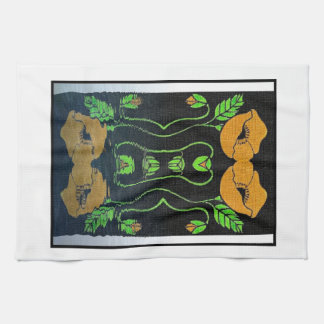 Yellow Poppies Kitchen Towel