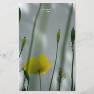 Yellow Poppies shade 3 Personalized Stationery