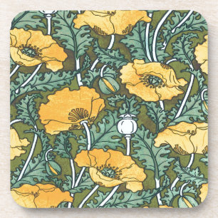 Yellow Poppy Coaster