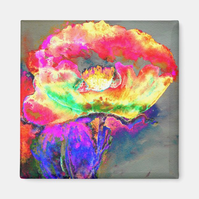 Yellow Poppy Magnet (Front)