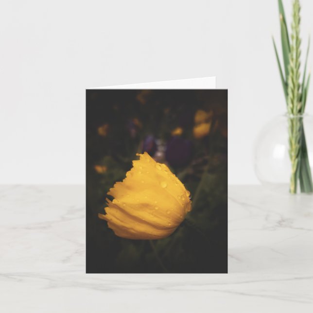 Yellow poppy note card (Front)