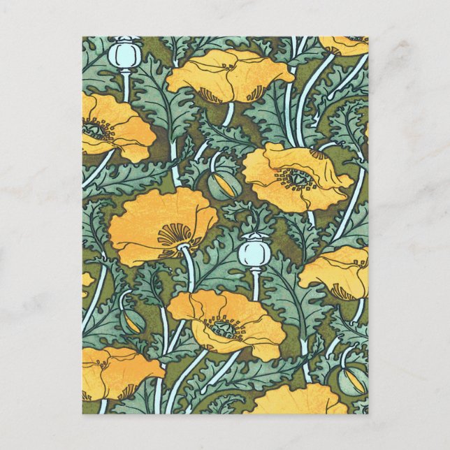 Yellow Poppy Postcard (Front)