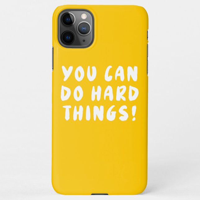 Yellow Positive Inspirational Quote  iPhone Case (Back)