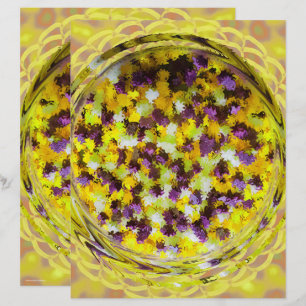 Yellow Potpourri Scrapbook Paper 2-Sided Page