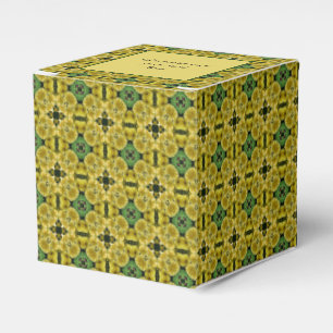 Yellow Primrose Flower Abstract Art Personalized Favor Box