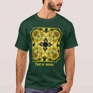 Yellow Primrose Flower Abstract Art Personalized T-Shirt