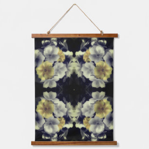 Yellow Primrose Flower Partial Colour Abstract  Hanging Tapestry