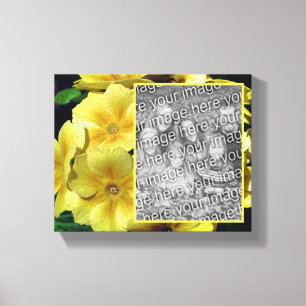 Yellow Primrose Flowers Create Your Own Photo Canvas Print