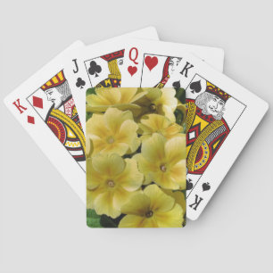 Yellow Primrose Spring Flowers Playing Cards