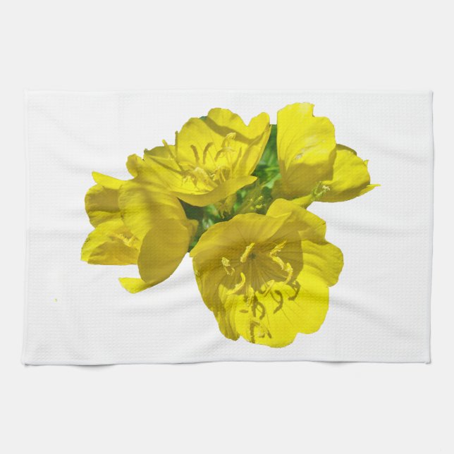 Yellow Primroses - Sundrops Kitchen Towel (Horizontal)