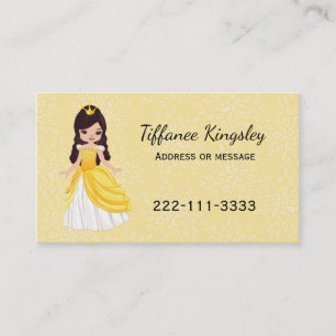 Yellow Princess Childs or Mommy Networking Card
