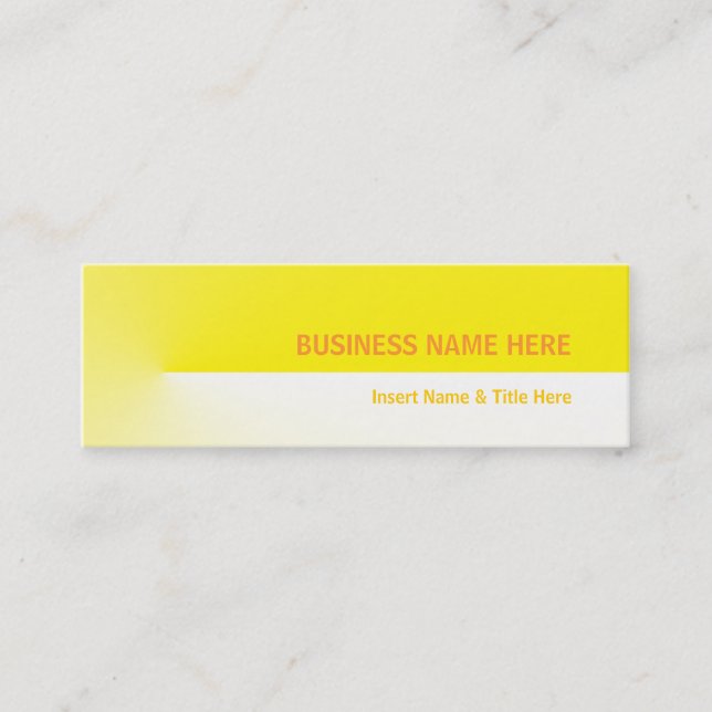 Yellow Pro Mini Mini Business Card (Front)