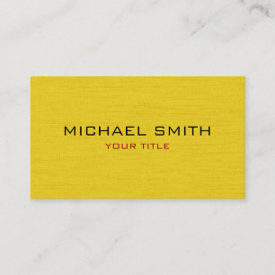 Yellow Professional Modern Business Card