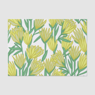 Yellow Protea Design Tissue Paper