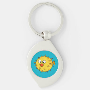 Yellow Pufferfish Keychain