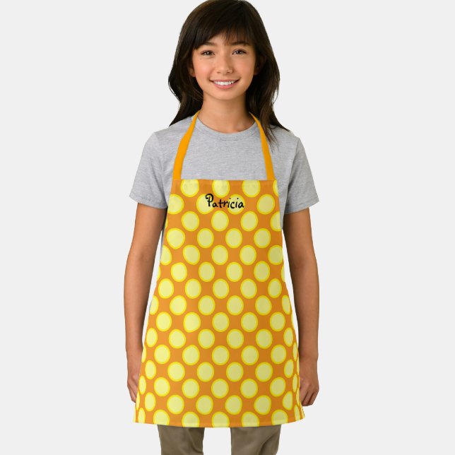 Yellow Pumpkin Orange Fall Autumn Halloween Gift Apron (Insitu)