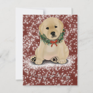 Yellow Puppy Holiday Card