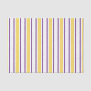 Yellow, purple and white candy stripes tissue paper