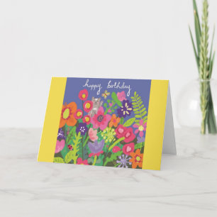 Yellow & Purple Birthday Card