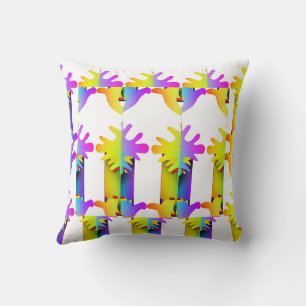 Yellow Purple Blossoms Decorator Throw Pillow