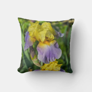 Yellow & Purple Flower Throw Pillow