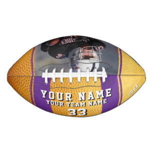 Yellow Purple Player Name Number Team Photo  Football