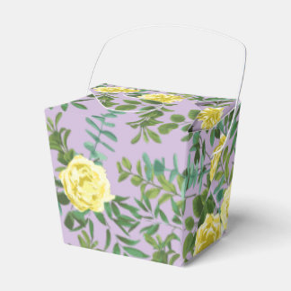 Yellow & Purple Vintage Elegant Spring Wedding Favor Box