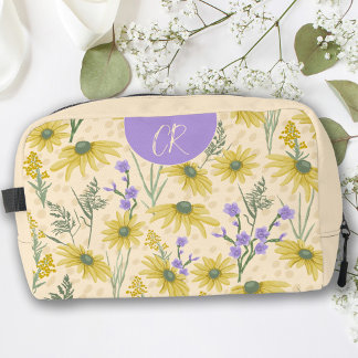 Yellow & Purple Wildflowers Dopp Kit