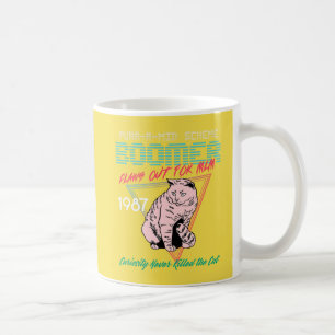 Yellow   Purr-a-Mid Scheme Boomer: Anti-MLM Tabby Coffee Mug