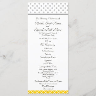 Yellow Quatrefoil and Grey Polka Dot Pattern Program