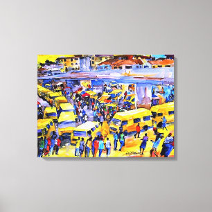 Yellow Queue Canvas Print