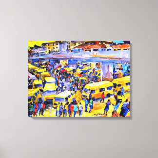 Yellow Queue Canvas Print