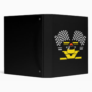 YELLOW RACE CAR BINDER
