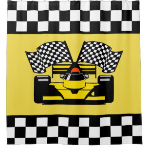 Yellow Race Car: Chequered Flag