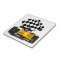 Yellow  Race Car with Chequered Flag