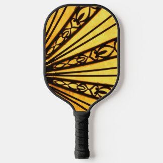 Yellow Radial Pattern Pickleball Paddle