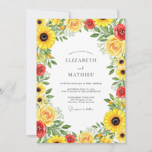 Yellow Radiant Country Wedding Invitation