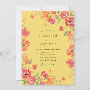 Yellow Radiant Summer Wedding Invitation