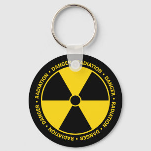 Yellow Radiation Symbol Keychain