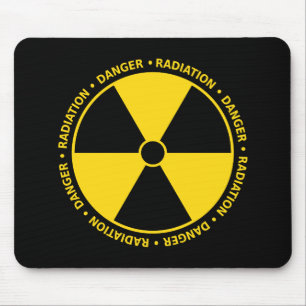 Yellow Radiation Symbol Mousepad