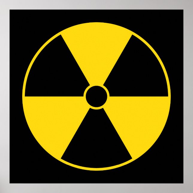 Yellow Radiation Symbol Poster (Front)