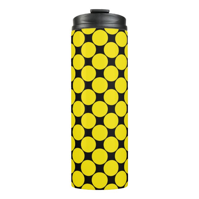 Yellow Radioactive polka dots 4. Thermal Tumbler (Front)
