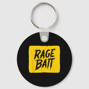 Yellow Rage Bait Graphic Keychain