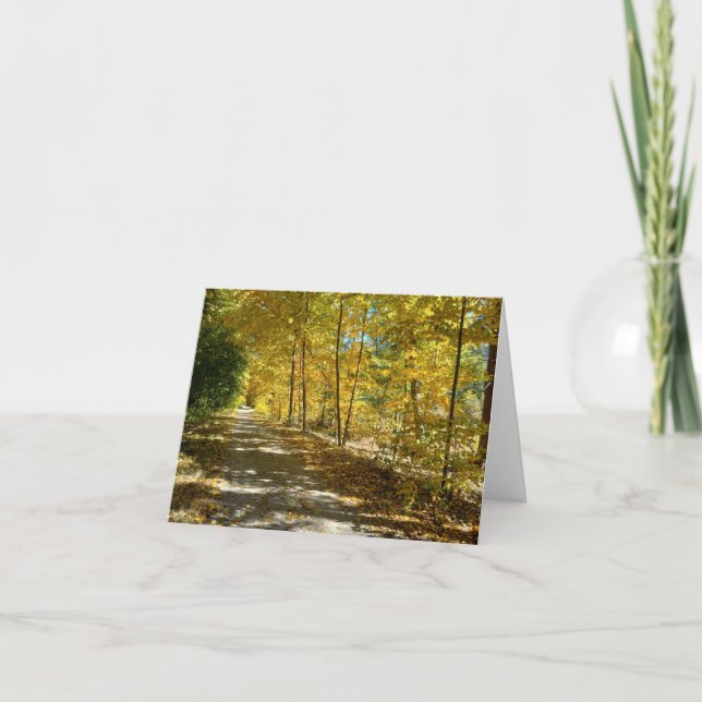 Yellow Rail Trail Foliage Note Card (Front)