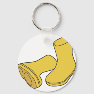 Yellow Rain Boots Keychain