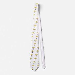 Yellow Rain or Sunny Day Umbrella Cartoon  Tie