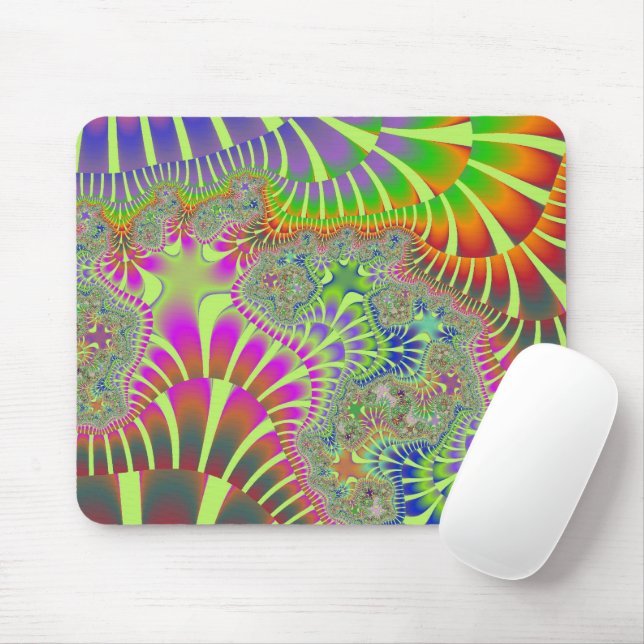 Yellow Rainbow Melt Mouse Pad (With Mouse)
