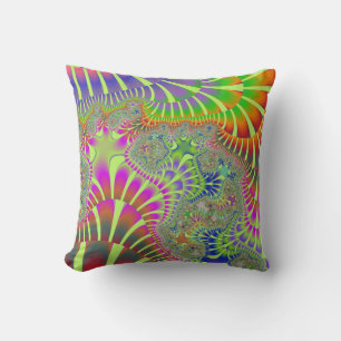 Yellow Rainbow Melt Throw Pillow