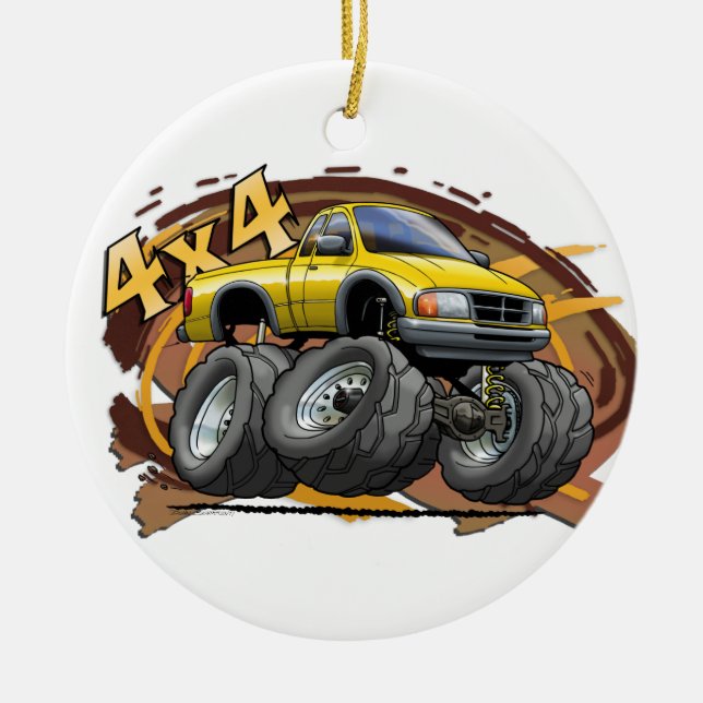 Yellow Ranger Ceramic Ornament (Front)