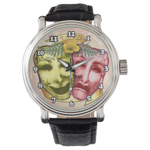 Yellow Red Actor Masks Watch